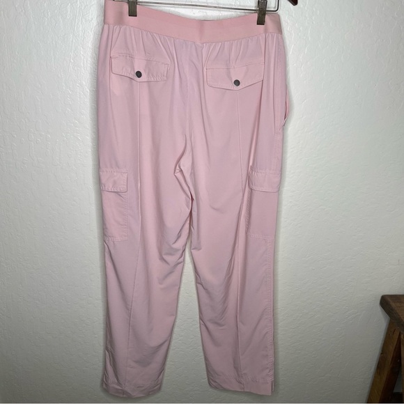 ATHLETA Vienna Women’s Cargo Pants Light Orchid Pink Size 12 Petal Pink Wide Leg - Picture 12 of 13